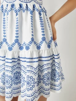 Boho Printed Flowy Tank Short Dress Vacation Dresses|Summer Dresses