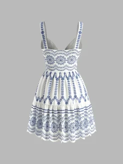 Boho Printed Flowy Tank Short Dress Vacation Dresses|Summer Dresses