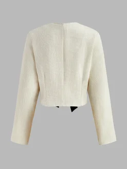 Clearance Bow Decor Short Blazer Outerwear|Blazers