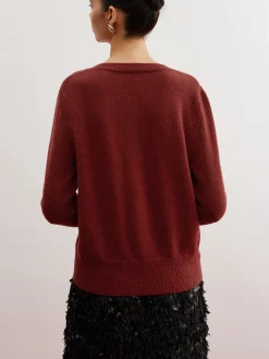 Discount Bow Detail Split Pullover Sweater Sweater Tops|Sweaters & Cardigans