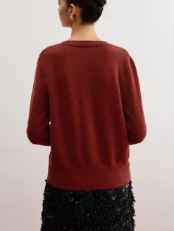 Hot Bow Detail Split Pullover Sweater Sweater Tops|Sweaters & Cardigans