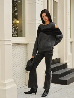 Online Bow Front Cutout Shift Sweater Sweater Tops|Sweaters & Cardigans