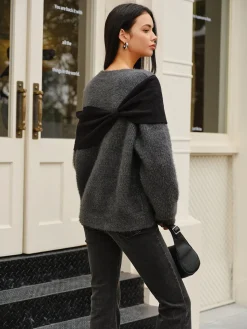 Online Bow Front Cutout Shift Sweater Sweater Tops|Sweaters & Cardigans