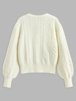 Hot Bow Front Knit Ball-Decor Sweater Knitwear|Tops