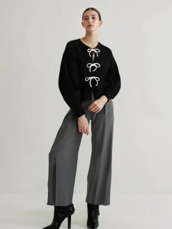 New Bow Front Shift Sweater Sweater Tops|Sweaters & Cardigans