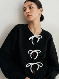 New Bow Front Shift Sweater Sweater Tops|Sweaters & Cardigans