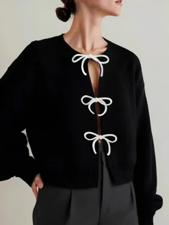 New Bow Front Shift Sweater Sweater Tops|Sweaters & Cardigans