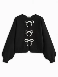 Hot Bow Front Shift Sweater Sweater Tops|Sweaters & Cardigans