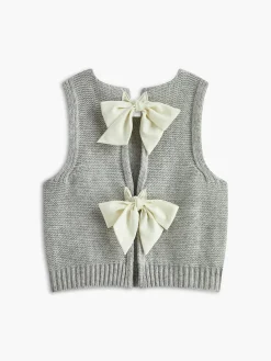 Clearance Bow Front Sweater Vest Sweater Vests|Sweaters & Cardigans