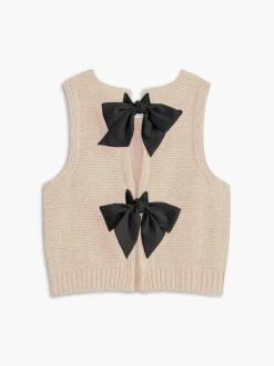Clearance Bow Front Sweater Vest Sweater Vests|Sweaters & Cardigans