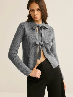 New Bow Knotted Cardigan Cardigans|Sweaters & Cardigans