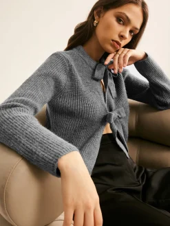 New Bow Knotted Cardigan Cardigans|Sweaters & Cardigans