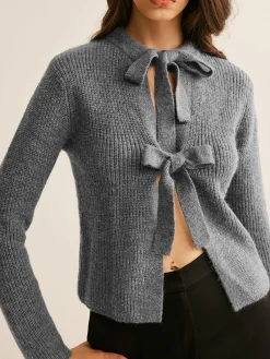 New Bow Knotted Cardigan Cardigans|Sweaters & Cardigans