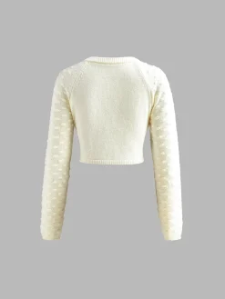 Best Bow Knotted Cozy Crop Knit Top Sweater Tops|Sweaters & Cardigans
