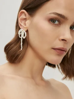Discount Bow Pearl Tassel Earrings Earrings|Accessories