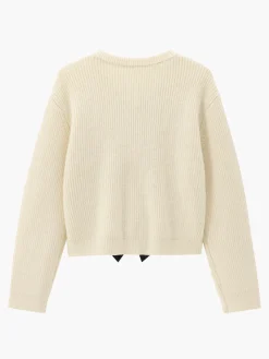 Outlet Bow Ribbed Warm Sweater Sweater Tops|Sweaters & Cardigans