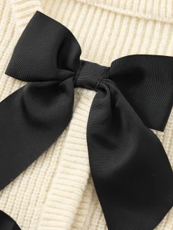 Outlet Bow Ribbed Warm Sweater Sweater Tops|Sweaters & Cardigans