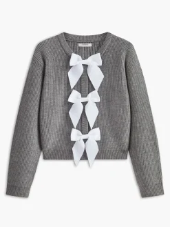 Outlet Bow Ribbed Warm Sweater Sweater Tops|Sweaters & Cardigans