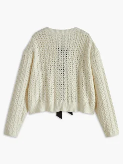 Outlet Bow Round Neck Cardigan Cardigans|Sweaters & Cardigans