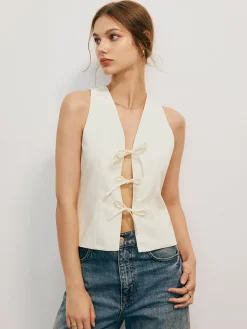 Discount Bow Tied Tank Top Tank Tops & Camis|Tops