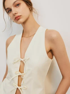 Discount Bow Tied Tank Top Tank Tops & Camis|Tops