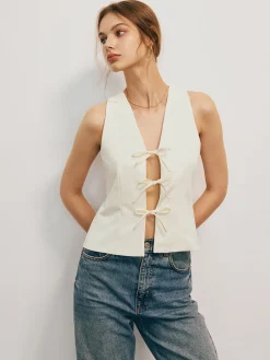 Discount Bow Tied Tank Top Tank Tops & Camis|Tops