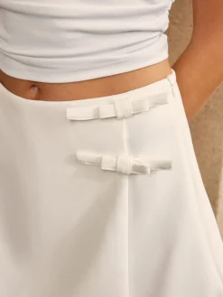 Online Bow Trim Zipper Shorts Shorts|Bottoms