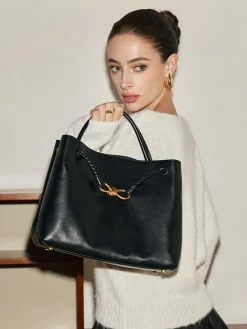 Clearance Bow-Detail Compartment Handbag Bags|Accessories