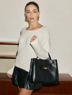 Clearance Bow-Detail Compartment Handbag Bags|Accessories