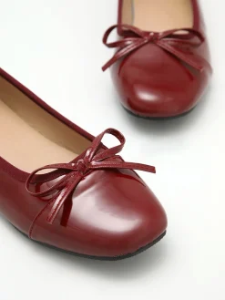 Online Bowknot Decor Square Toe Ballet Mary Jane Flats Shoes|Accessories