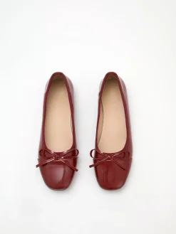 Online Bowknot Decor Square Toe Ballet Mary Jane Flats Shoes|Accessories