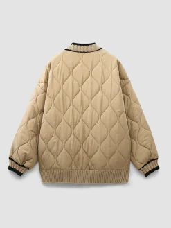 Hot Braided Quilted Winter Cardigan Coat Cardigans|Outerwear