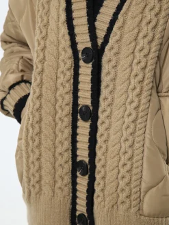 Hot Braided Quilted Winter Cardigan Coat Cardigans|Outerwear
