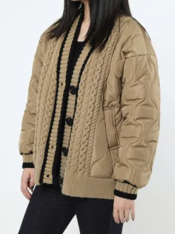 Hot Braided Quilted Winter Cardigan Coat Cardigans|Outerwear