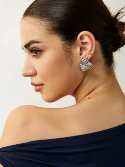 New Braided Textured Triangle Earrings Earrings|Accessories