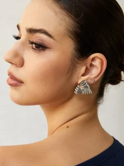New Braided Textured Triangle Earrings Earrings|Accessories