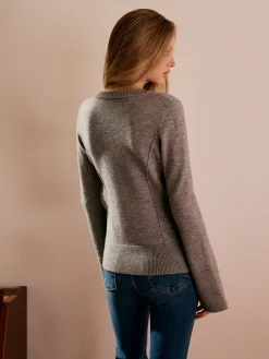 Best Breasted Bell Sleeve Slim Cardigan Cardigans|Sweaters & Cardigans