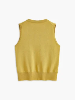 Online Breasted Jersey Sweater Vest Sweater Vests|Sweaters & Cardigans