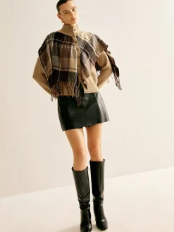 Online Breasted Tassel Knit Shawl Outerwear Sweater Tops|Outerwear
