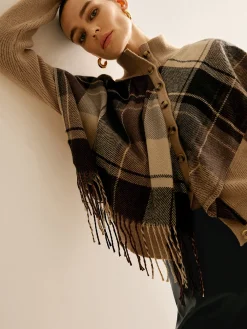 Online Breasted Tassel Knit Shawl Outerwear Sweater Tops|Outerwear