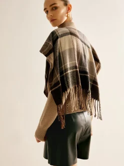 Online Breasted Tassel Knit Shawl Outerwear Sweater Tops|Outerwear