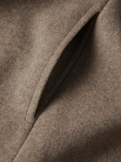 Sale Brushed Belted Long Overcoat Outerwear|Coats