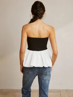 New Bubble Two-Tone Tube Top Tank Tops & Camis|Tops