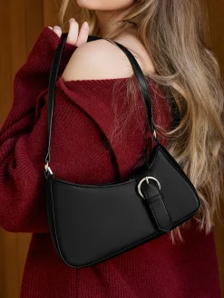 Buckle Belt-Design Armpit Bag Bags|Accessories