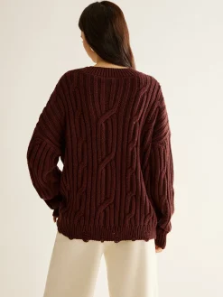 Sale Buckle Belted Beaded Knit Top Sweater Tops|Sweaters & Cardigans