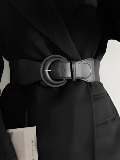Hot Buckle Elastic Wide Belt Belts & Chain|Accessories