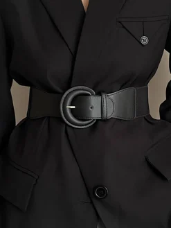 Hot Buckle Elastic Wide Belt Belts & Chain|Accessories