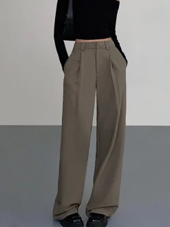 New Business Casual Pleat Dress Pants Pants|Matching Sets