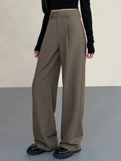 New Business Casual Pleat Dress Pants Pants|Matching Sets
