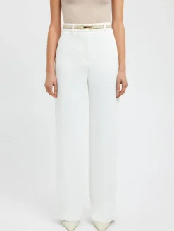 Online Business Casual Pockets Straight Pants Pants|Bottoms